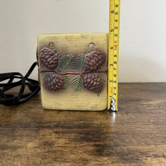 Scentsy Pinecone Wax Warmer No Lid, Tested Fall Rustic Retired 5" Height - Picture 9 of 15